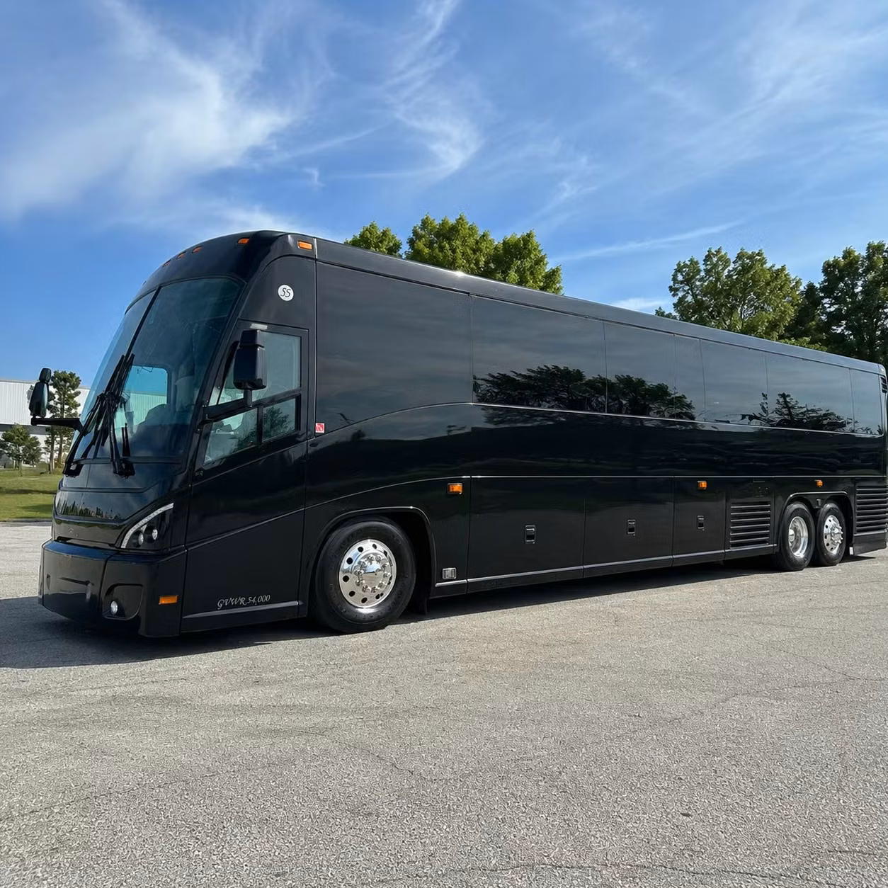 conroe charter bus rental exterior